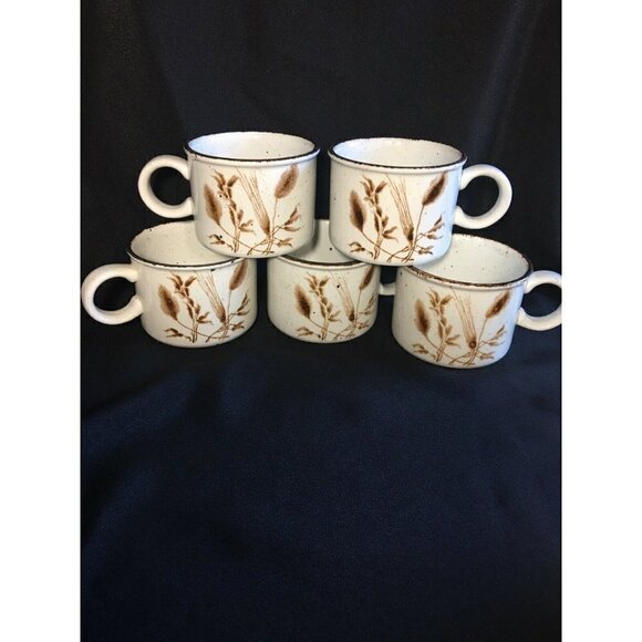 5 Midwinter Stonehenge Wild Oats Mugs & Creamer Ceramic Pottery Cups England Vtg - Picture 5 of 7